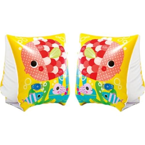 1 Pair Inflatable Arm Floats for Kids Swimming Arm Rings Baby Swim Aid Cute Pattern Floting Sleeve Summer Swimming Accessories