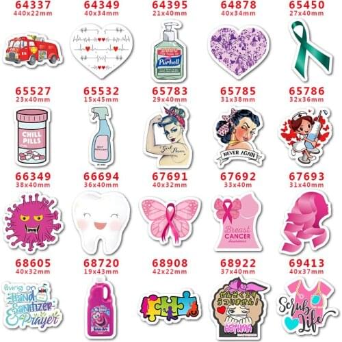 DIY Craft Supplies Sewing Accessories Cartoon Hygiene And Health Printed Planar Resins Mold 10 Pieces. PR-64337