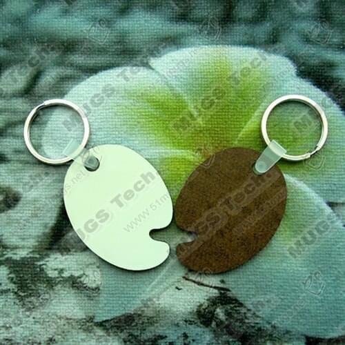 100pcs/lot Wholesale Fashion diy OEM Sublimation keychain Wooden Key Rings White blank MDF Key Chain for Heat Press