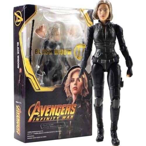 14cm Avengers SHF Black Widow Infinity War Natasha Romanoff PVC Action Figure Collectible Model Toy Doll