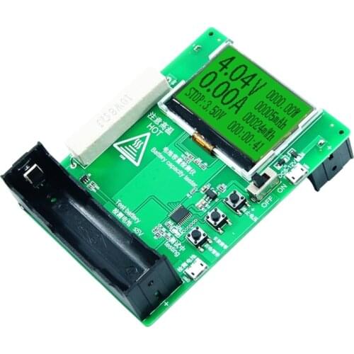 18650 Lithium Battery Capacity Tester MAh MWh Power Bank Detector Module 128X64 LCD Battery Capacity test 0~9999mAh