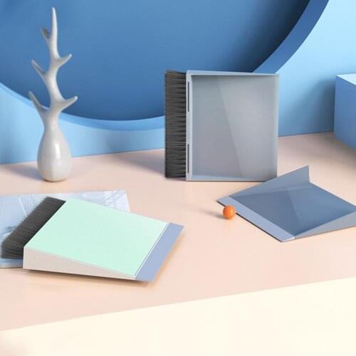 3 in 1 Broom Dustpan Set Household Soft Hair Desktop Keyboard Cleaning Brush