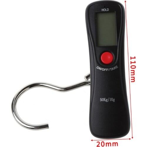 50kg/10g Portable Electronic Digital LCD Travel Luggage Weight Hanging Hook Scale L4MB