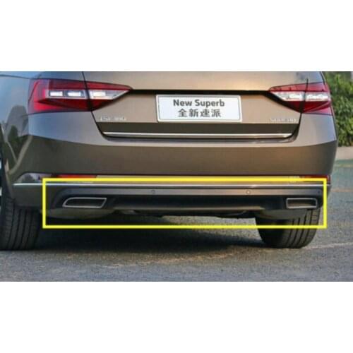 ABS Chrome Rear bumper cover trim plastic Bumper bars front and rear bumper Fake exhaust for Skoda Superb High 2016-2018