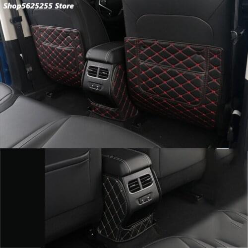 PU Leather Car Seat Anti-Kick Mat for Haval Jolion 2021 Accessories Rear Row Seats Cover Back Protection Pat 2022