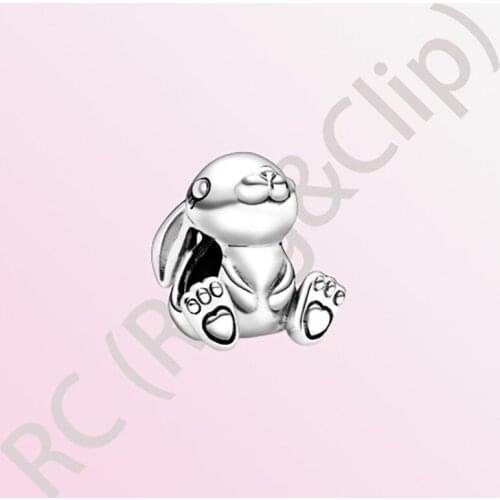 2020 New Arrival S925 Sterling Silver Beads Nini the Rabbit Charm fit Original Pandora Bracelets Women DIY Jewelry
