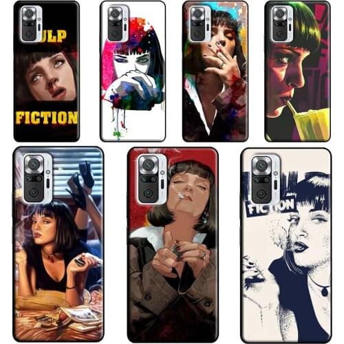 Mia Pulp Fiction Phone Case For Xiaomi Redmi Note 10 8 9 Pro Note 8T 9S Coque For Redmi 9C 9T K40 7A 8A 9A
