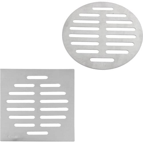 Home Bathroom Supplies Silver Tone Stainless Steel Floor Drain Cover Retail