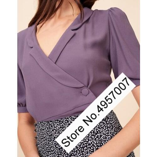 Elfbop Purple/Black Ladies Wrap Top