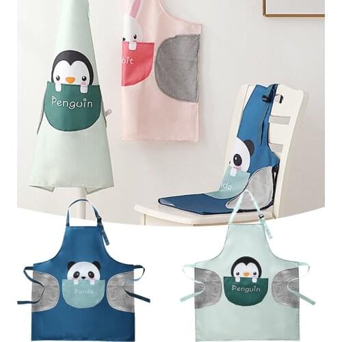 Apron Kitchen Cooking And Washing Dishes Anti Oil Big Pocket Housework Apron Household Cleaning Tools Kitchen Cooking Apron