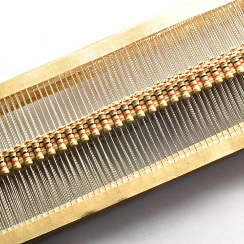 Best Price 100Pcs Resistor Pack 1k ohm 1/4W Carbon Film Resistors Assorted Kit 1K Ohm 0.25W 5% Resistance Set Free Shipping