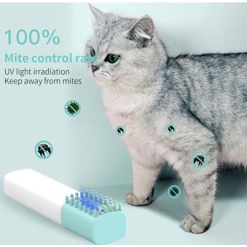 Pet Massage Comb with Sterilization UVC Lamp Gravity Sensor Automatic Shutdown USB Charging Tool Brush Rake Comb Grooming Tools