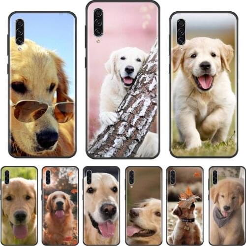 Golden retriever dog cute protective Phone Case For Samsung A20 A30 30s A40 A7 2018 J2 J7 prime J4 Plus S5 Note 9 10 Plus
