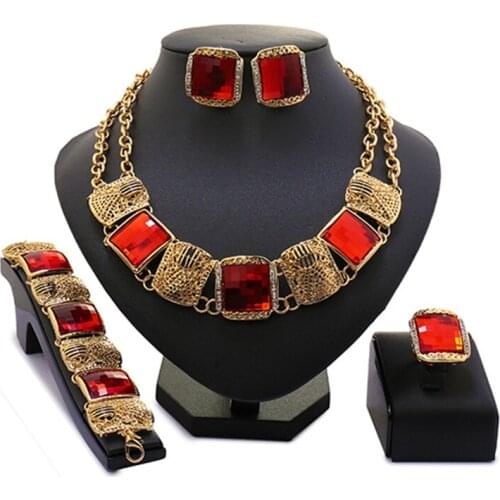 Longqu 2020 Fashion African Beads Brand Jewelry Set Dubai Gold Color Jewelry set Wholesale Wedding woman accessories Jewelry Set
