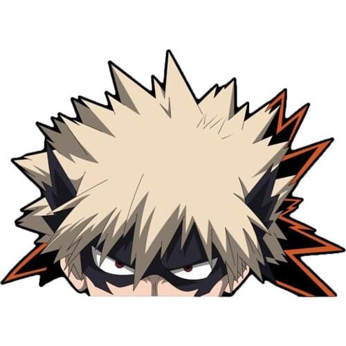 My Hero Academia Bakugo Peeker Car Sticker Creative Decal Vinyl Material Funny Decals Car Accessories Decor Good Quality Sticker