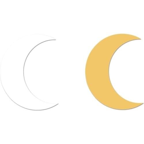 Moon Mirror Boho Wall Sticker Large Decor for Urban Living Room Apartment Bedroom