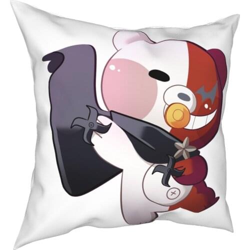 Monokuma Danganronpa V3 Pillowcase Printed Fabric Cushion Cover Decorations Throw Pillow Case Cover Home Drop Shipping 40*40cm