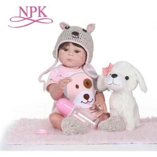 NPK Full Body Silicone Reborn Girl Baby Doll Toys Lifelike Baby Reborn Doll Child Birthday Christmas bebe Gift reborn bonecas