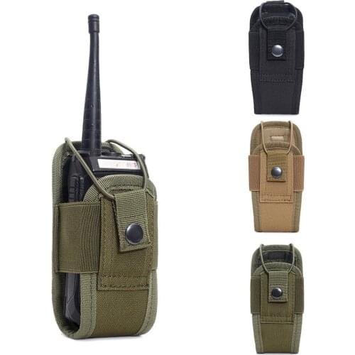 Portable Molle Radio Walkie Talkie Pouch 600D Waterproof Waist Bag Holder Pocket Interphone Holster Carry Bag For Hunting