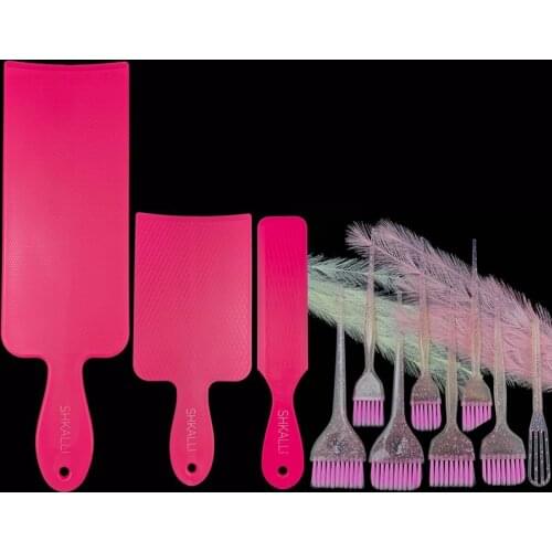Hair Coloring Board Hair Tint Dyeing Highlighting Board Hairdressing Professional Pick Color Balayage Board Tool brush set