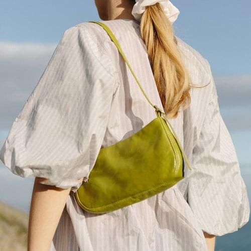 Simple Zipper PU Underarm Baguette Womens Soft-Faced Six-color Designer Handbag Woman 2021 Luxury Brand Shoulder Bag for Women