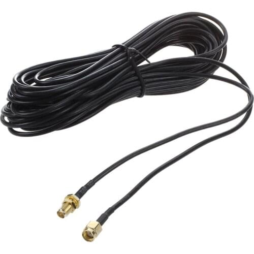 RP - SMA Male to female Wifi antenna connector Extension Cable black 10 M