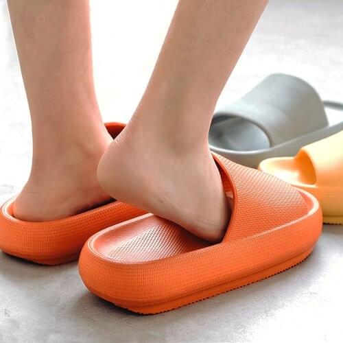 2021 Slippers Women Thick Platform Women Indoor Bathroom Slipper Soft EVA Anti-slip Home Floor Slides Ladies Summer Shoes Men