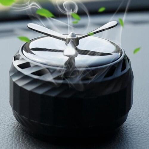 Car phone number plate solar car perfume creative fan rotating aromatherapy car decoration personality creative decoration