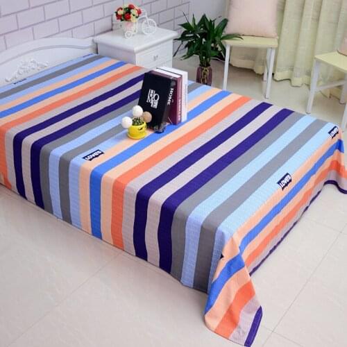 Comfortable Bedding Sheets Soft Polyester Stripe Floral Printed For Home Decor Linen single piece plant cotton t