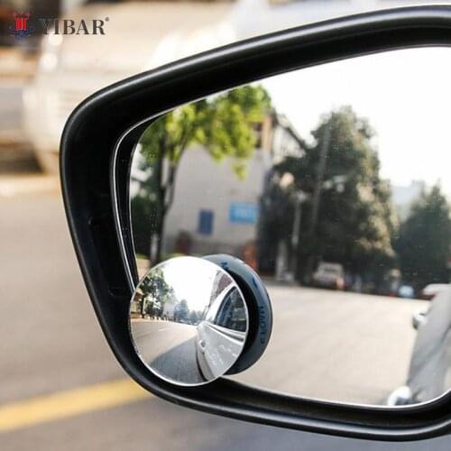 2Pcs Car Mirror HD Convex Mirror Blind Spot Auto Rearview Mirror 360 Degree Wide Angle Vehicle Parking Rimless Mirrors