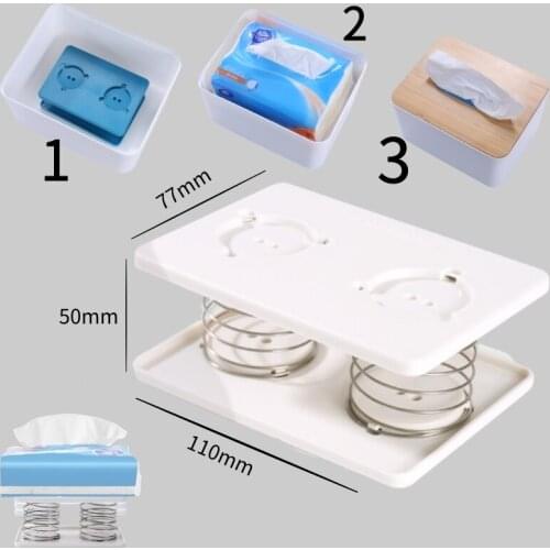 1Pcs Spring Drawer Bottom Bracket Automatic Lifting Tissue Box Inner Support Car Living Room Family Bedroom Toilet Paper Drawer