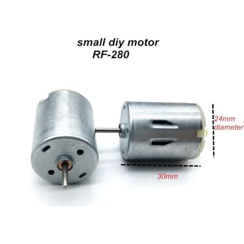 10PCS RF-280 dc 3-12V DC motor High power toy car/Hair dryer/USB fan motor 5000-15000RPM Diameter 24mm FREE SHIPPING