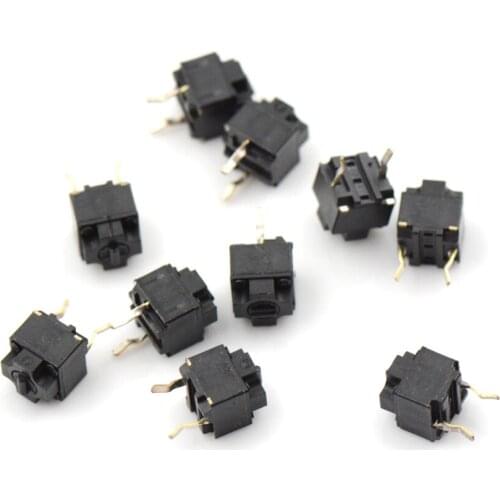 10pcs Original mouse square micro switch button EVQP0E07K Micro Switch Microsoft black spots Drop Ship