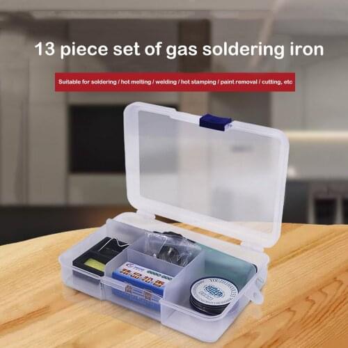 13Pc/set Pen Type Gas Soldering Iron 3 in 1 Multi-function Gas Welding Operations Melting Nozzle Tools Brazing Rods Copper Tin