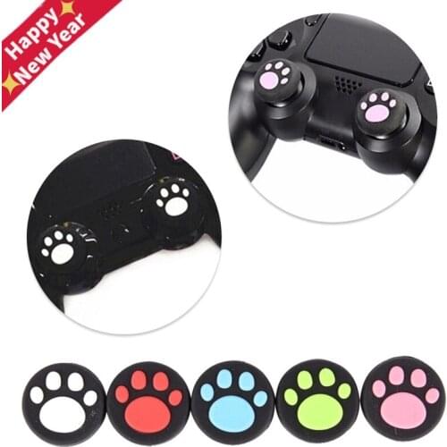 2Pcs Cat Paw Rubber Silicone Game Handle Joystick Thumb Stick Grip Cap For Xbox One/360 PS3 PS4