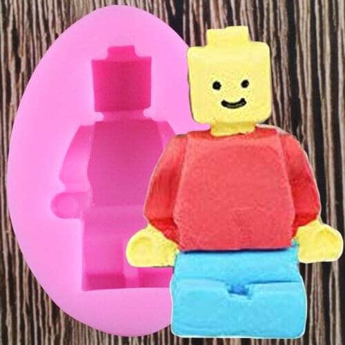 3D Robot Silicone Molds Chocolate Fondant Mould Baby Birthday Cake Decorating Tools Resin Clay Soap Mold Candy Moulds