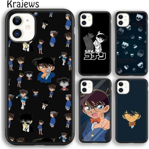 Krajews Detective Conan Anime Phone Case Cover For iPhone 5 SE 6s 7 8 plus 11 12 pro X XR XS max Samsung Galaxy S8 S9 S10 Plus