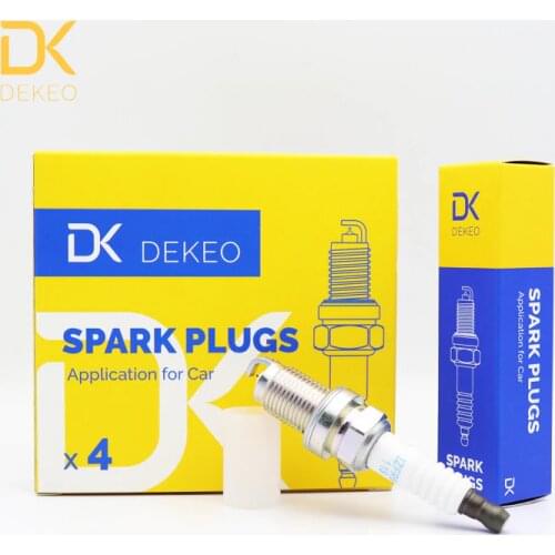 DEKEO For Honda Civic DX EX-L GX Hybrid-L LX-S MUGEN Si Spark Plug Iridium IZFR6K11S 5266 4PCS