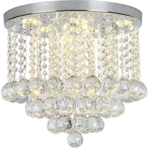 Crystal Porch Ceiling Light Round top Bedroom Ceiling Balcony Passageway Hallway Ceiling Lamp Living Room Ceiling Light