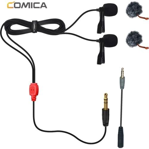 CoMica CVM D02 Lavalier Condenser Microphone 2.5m 4.5m 6.0m Mic for Sony Canon Nikon DSLR Camera Phone Gopro Studio