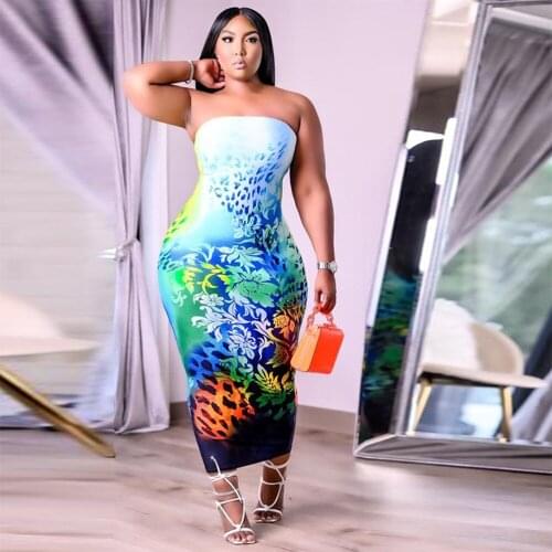 Serpentine Leopard Print Summer Bodycon Dress Women Sexy Off Shoulder Strapless Package Hip Dress Fashion Body-shaping Vestidos