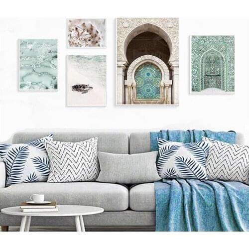 Trendy Moroccan Scene Gallery Canvas Painting Poster and Print Wall Art Pictures Posters for Living Room Home Decor NO FRAME