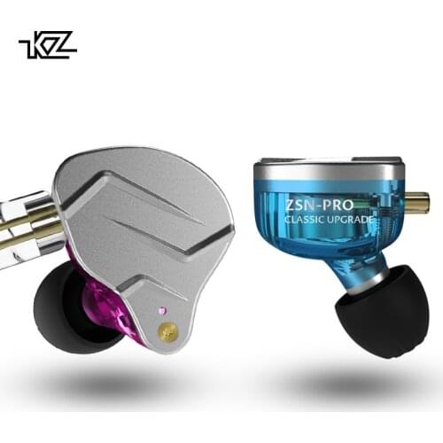 KZ ZSN Pro In Ear Earphones Hybrid technology 1BA 1DD HIFI Bass Metal EarbudsSport Noise Cancelling Headset Monitor