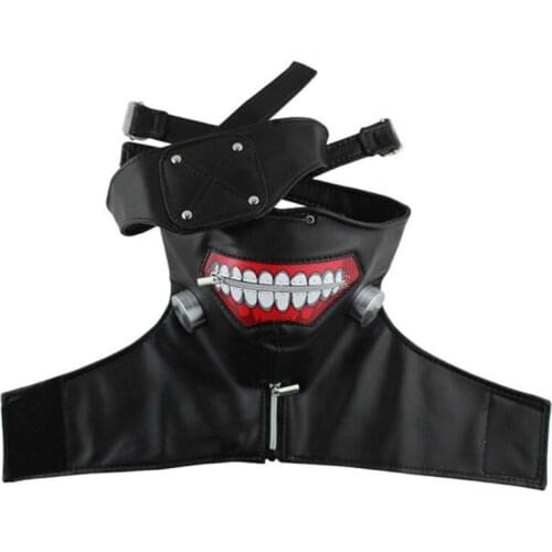 2020 New Drop Shop. 3D Tokyo Ghoul Kaneki Ken Cosplay Mask with Eye Patch Halloween Costume Props