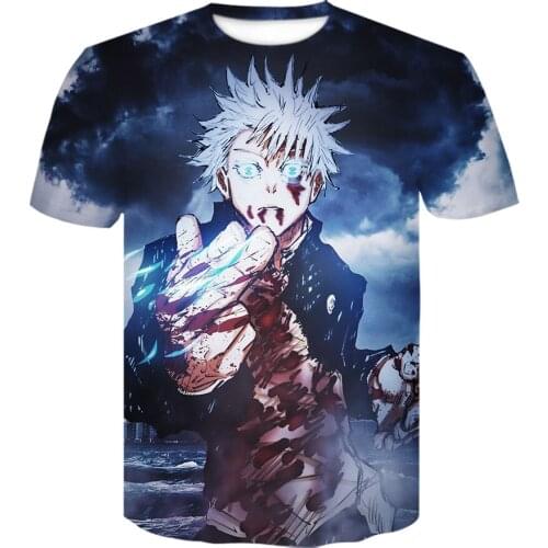 2021 New Japanese Anime Jujutsu Kaisen 3d Printed T Shirt Men Summer Tops Yuji Itadori t shirt Cool Cartoon Unisex T-shirt