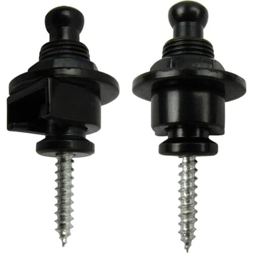 NEW 2pcs Black Skidproof Guitar Strap Lock Straplock Button Metal for Guitar Parts