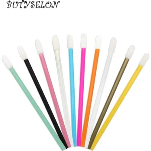 50pcs/Lot Disposable Lip Brush Lipstick Lip Gloss Mascara Wands Brush Cleaning Eyelash Eyebrow Make Up Beauty Applicators Tools