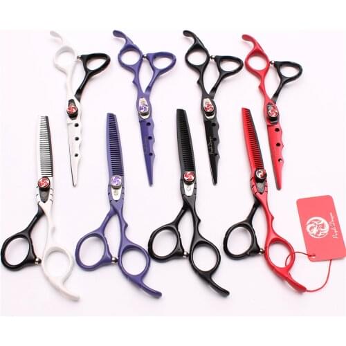 6" 17.5cm Purple Dragon 440C Professional Hair Scissors Hairdressing Scissors Cutting Shears Thinning Scissors Beauty Tool Z1019