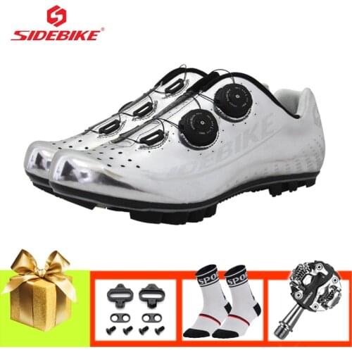 SIDEBIKE carbon fiber cycling shoes men mountain bike sneaker self-locking sapatilha ciclismo mtb SPD Pedals riding bicycle shoe