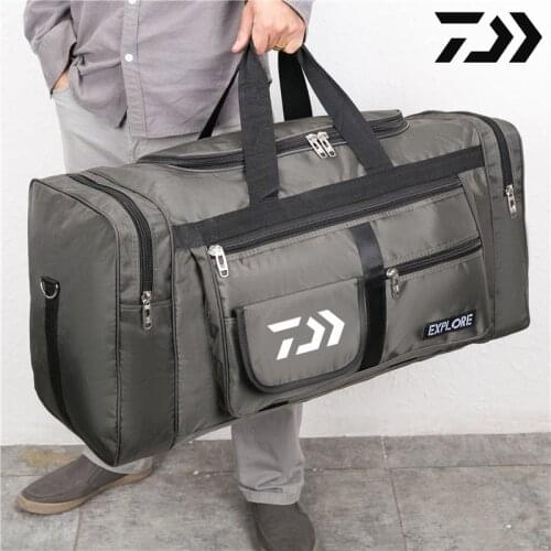 Daiwa Outdoor Sport Fishing Bag Large Capacity Handbag Mens Backpack Hiking Waterproof Camping Bag Fishing Mountaineering Bag